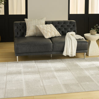 Nourison Nordic NRC09 Ivory Beige Area Rug Corner Image