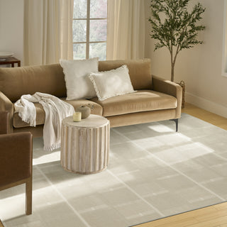 Nourison Nordic NRC09 Ivory Beige Area Rug Corner Image