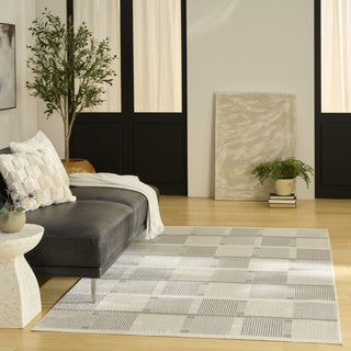 Nourison Nordic NRC09 Ivory Grey Area Rug Swatch Image