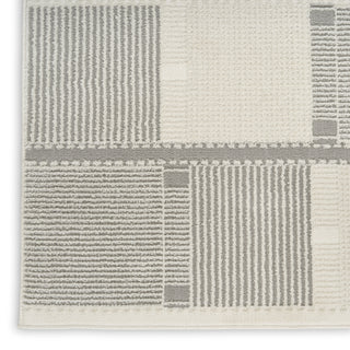 Nourison Nordic NRC09 Ivory Grey Area Rug Corner Image