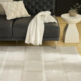 Nourison Nordic NRC09 Ivory Taupe Area Rug Corner Image