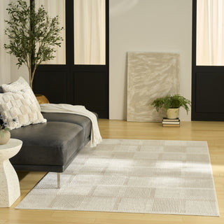 Nourison Nordic NRC09 Ivory Taupe Area Rug Room Image Feature