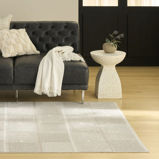 Nourison Nordic NRC09 Ivory Taupe Area Rug Corner Image