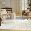 Nourison Nordic NRC11 Ivory Blue Area Rug Swatch Image