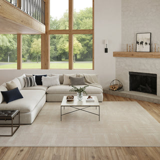 Nourison Nordic NRC11 Taupe Area Rug Corner Image