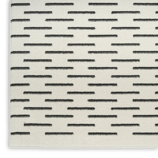 Nourison Nordic NRC12 Ivory Black Area Rug Texture Image
