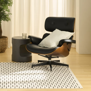 Nourison Nordic NRC12 Ivory Black Area Rug Corner Image
