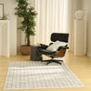 Nourison Nordic NRC12 Ivory Black Area Rug Room Image Feature