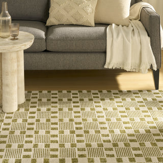 Nourison Nordic NRC13 Green Area Rug Corner Image
