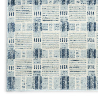 Nourison Nordic NRC14 Blue Area Rug Corner Image