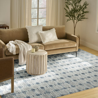 Nourison Nordic NRC14 Blue Area Rug Corner Image