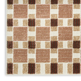 Nourison Nordic NRC14 Rust Area Rug Corner Image