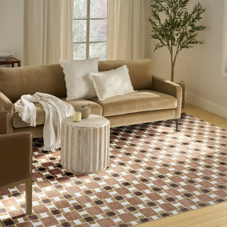 Nourison Nordic NRC14 Rust Area Rug Corner Image