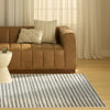 Nourison Nordic NRC15 Ivory Blue Area Rug Corner Image