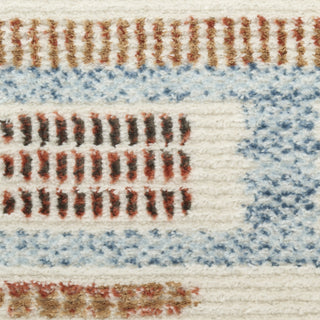 Nourison Nordic NRC16 Ivory Rust Area Rug Corner Image