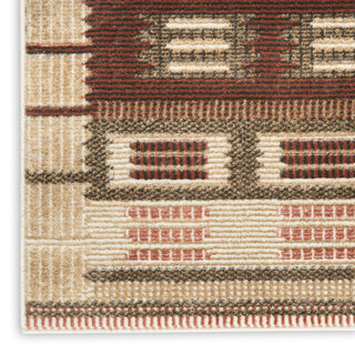 Nourison Nordic NRC16 Rust Area Rug Corner Image