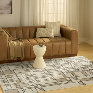 Nourison Nordic NRC17 Ivory Multicolor Area Rug Corner Image