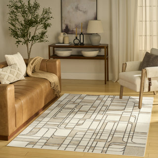 Nourison Nordic NRC17 Ivory Multicolor Area Rug Swatch Image