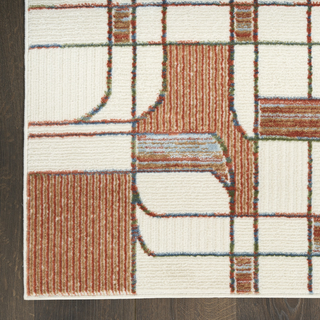 Nourison Nordic NRC17 Ivory Rust Area Rug main image