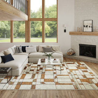 Nourison Nordic NRC17 Ivory Rust Area Rug 
