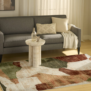 Nourison Nordic NRC18 Beige Multi Area Rug Corner Image