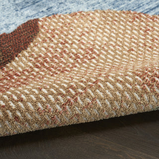 Nourison Nordic NRC18 Blue Multicolor Area Rug Detail Image