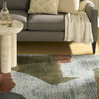 Nourison Nordic NRC18 Blue Multicolor Area Rug Texture Image