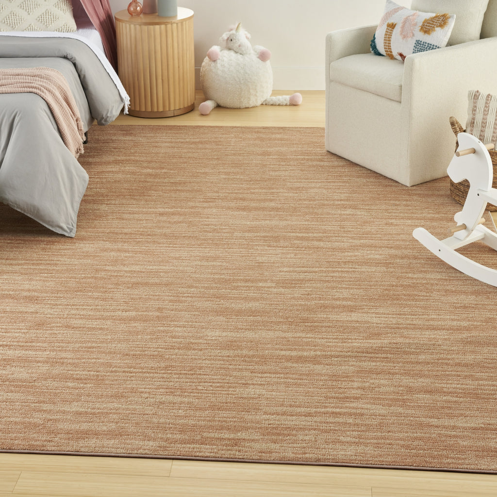 Nourison Essentials NRE01 Rust Area Rug Swatch Image