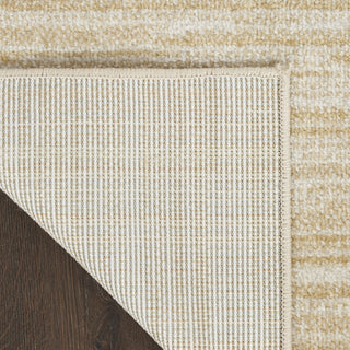 Nourison Essentials NRE01 Ivory Gold Area Rug Corner Image