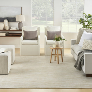 Nourison Essentials NRE01 Ivory Gold Area Rug Room Image Feature