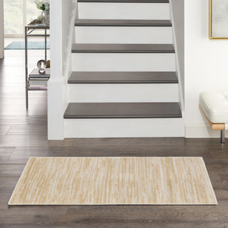 Nourison Essentials NRE01 Ivory Gold Area Rug Corner Image