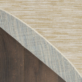 Nourison Essentials NRE01 Ivory Gold Area Rug Corner Image