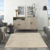 Nourison Essentials NRE01 Ivory Gold Area Rug Room Image Feature