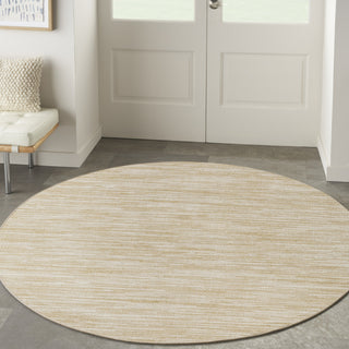 Nourison Essentials NRE01 Ivory Gold Area Rug Corner Image
