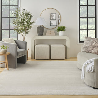 Nourison Essentials NRE02 Ivory Gold Area Rug Room Scene Feature