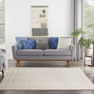 Nourison Essentials NRE02 Ivory Gold Area Rug Room Scene 3