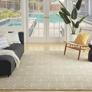 Nourison Essentials NRE04 Beige Ivory Area Rug Swatch Image