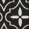 Nourison Essentials NRE04 Black Ivory Area Rug Corner Image