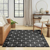 Nourison Essentials NRE04 Black Ivory Area Rug Swatch Image