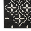 Nourison Essentials NRE04 Black Ivory Area Rug Corner Image