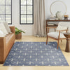 Nourison Essentials NRE04 Blue Ivory Area Rug Swatch Image