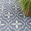 Nourison Essentials NRE04 Blue Ivory Area Rug Texture Image