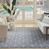 Nourison Essentials NRE04 Blue Ivory Area Rug Swatch Image