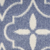 Nourison Essentials NRE04 Blue Ivory Area Rug Corner Image