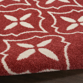 Nourison Essentials NRE04 Brick Ivory Area Rug Detail Image