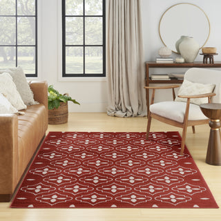 Nourison Essentials NRE04 Brick Ivory Area Rug Swatch Image