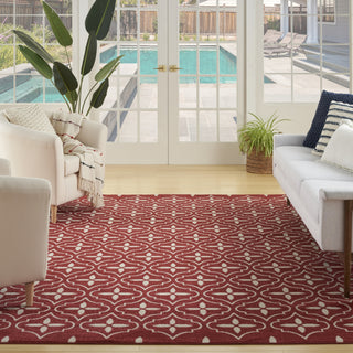 Nourison Essentials NRE04 Brick Ivory Area Rug Swatch Image