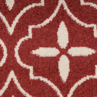 Nourison Essentials NRE04 Brick Ivory Area Rug Corner Image