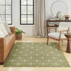 Nourison Essentials NRE04 Green Ivory Area Rug Swatch Image