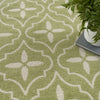 Nourison Essentials NRE04 Green Ivory Area Rug Texture Image